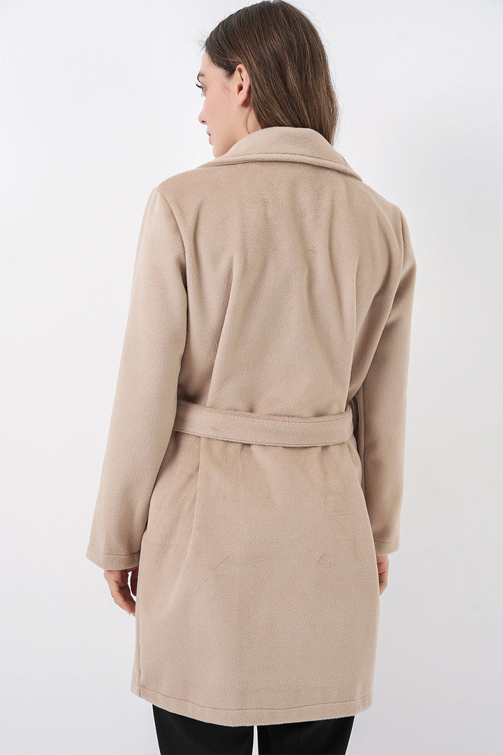 Bigdart Manteau ceinturé pour femme 9171 - Beige