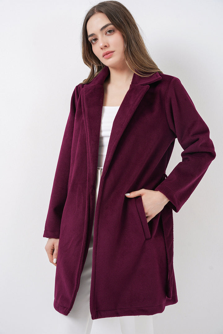 Bigdart Manteau ceinturé pour femme 9171 - Bordeaux