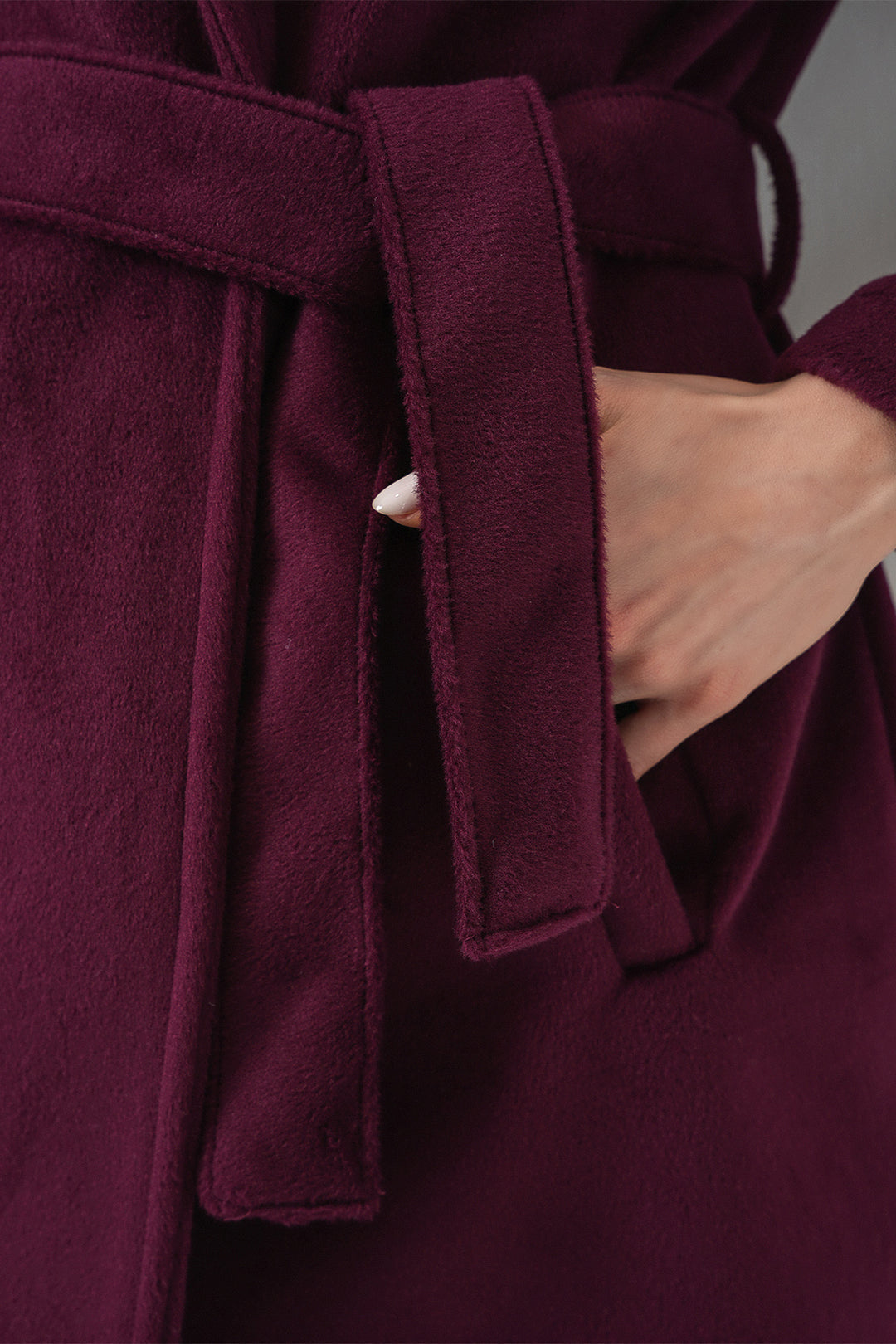 Bigdart Manteau Femme Ceinturé 9171 - Bordeaux