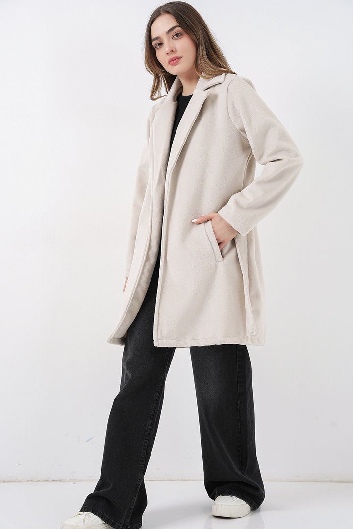 Bigdart Manteau Femme Ceinturé 9171 - Écru