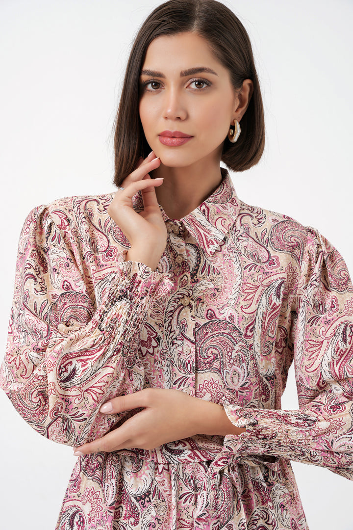Bigdart Robe de hijab à ceinture pour femme 2589 - Rose