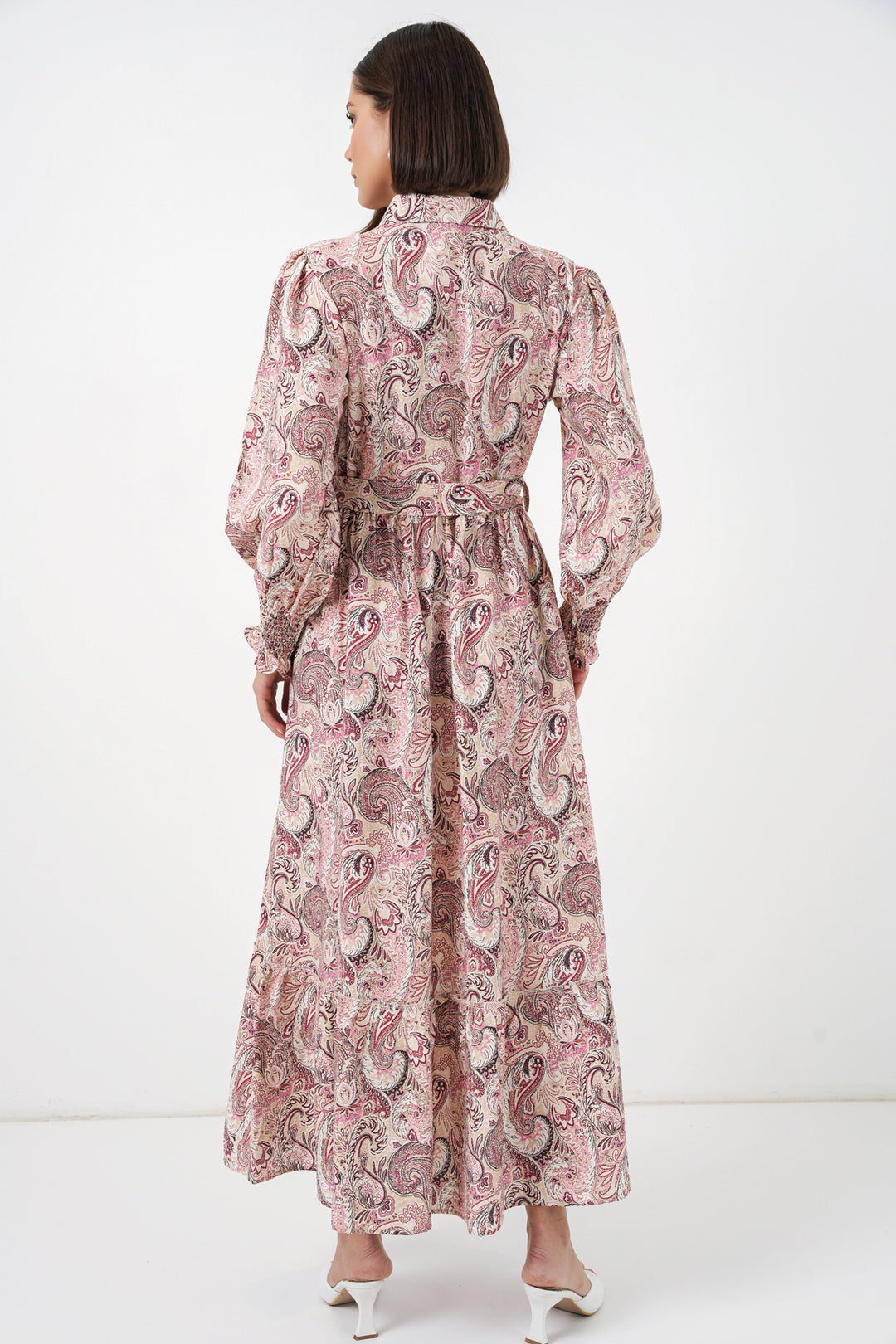 Bigdart Robe de hijab à ceinture pour femme 2589 - Rose