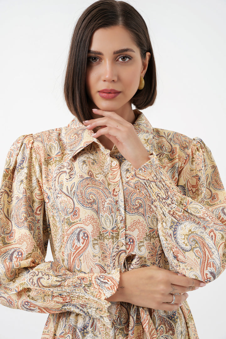 Bigdart Robe de hijab à ceinture pour femme 2589 - Jaune