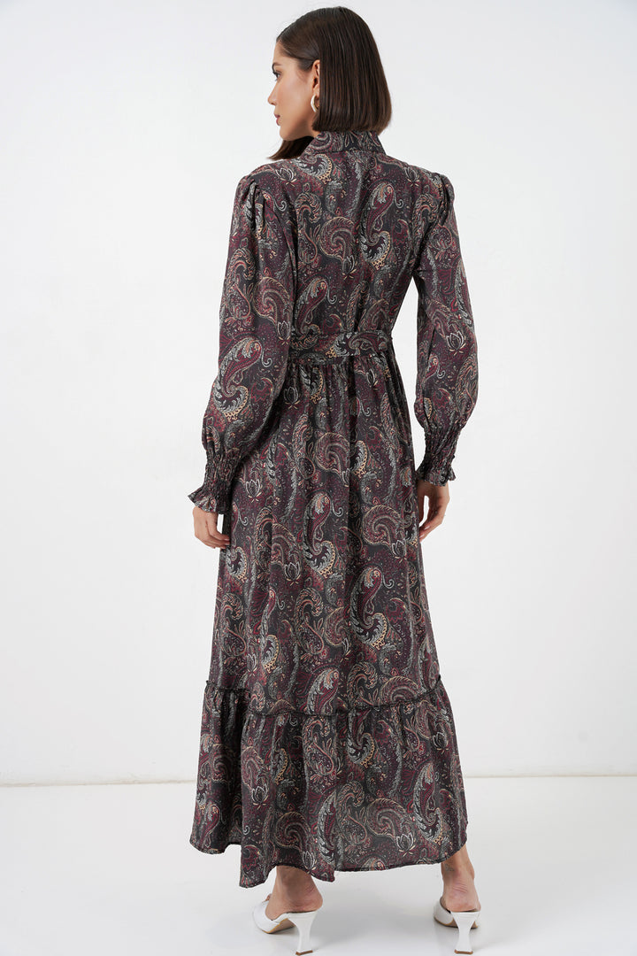 Bigdart Robe de hijab à ceinture pour femme 2589 - Noir