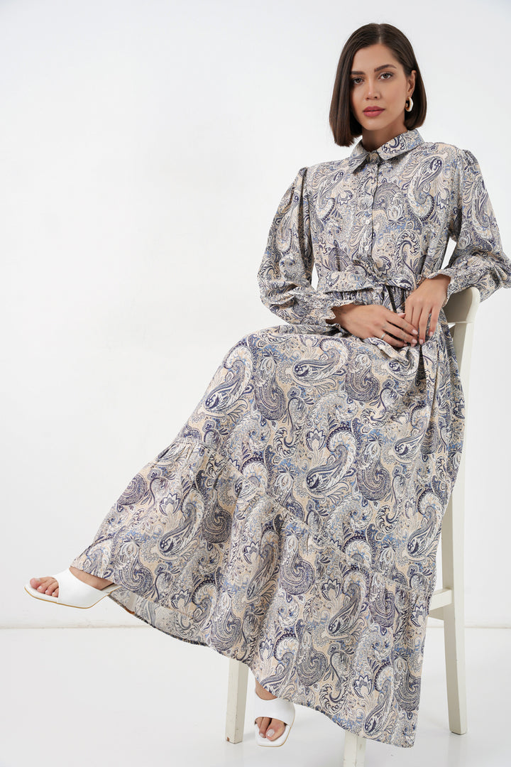 Bigdart Robe de hijab à ceinture pour femme 2589 - Pierre
