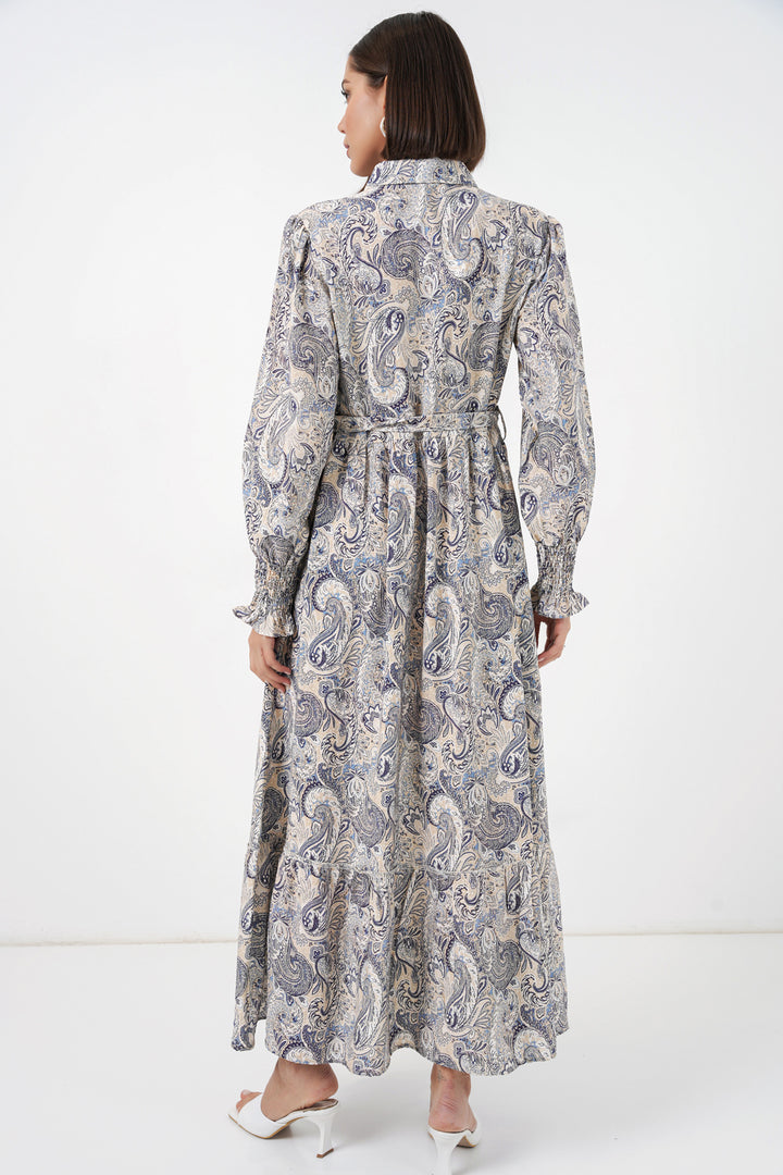 Bigdart Robe de hijab à ceinture pour femme 2589 - Pierre
