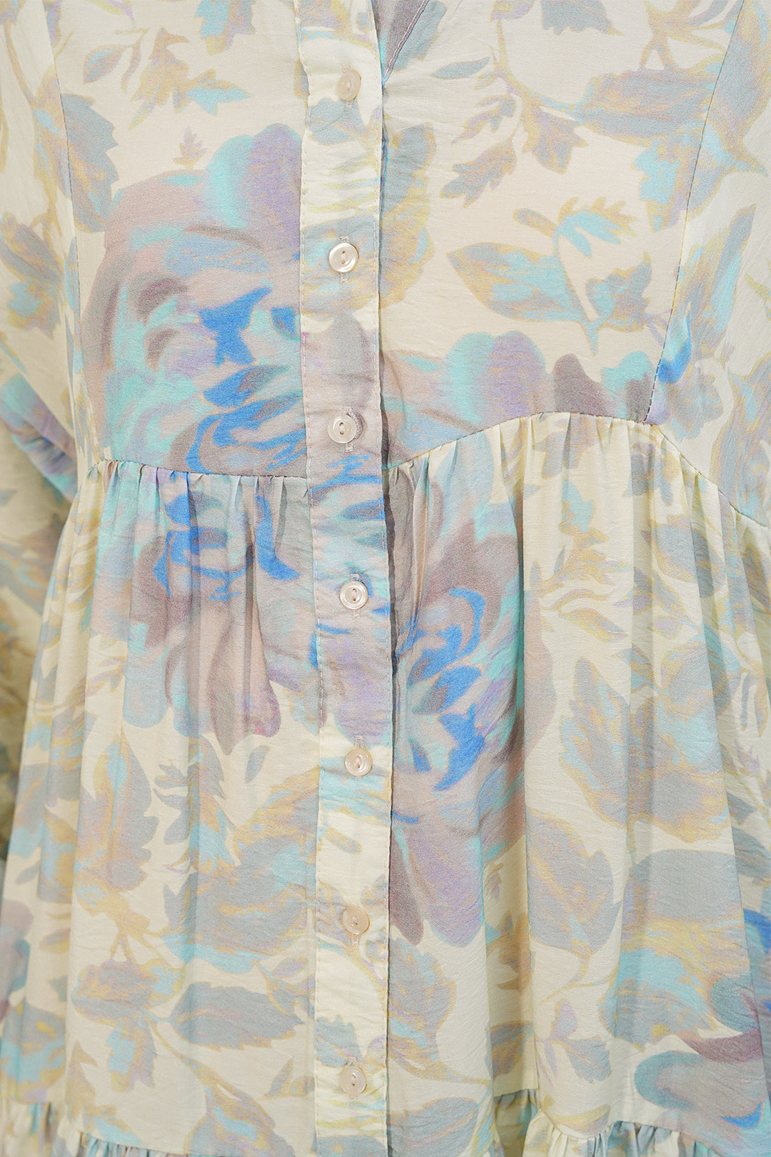 Bigdart Robe longue modeste en tissu Lilies pour femme 2593-A Bleu