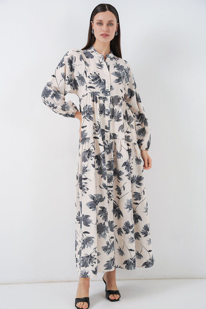 Bigdart Robe longue de modestie en tissu Lilyum pour femmes 2593 - Gris
