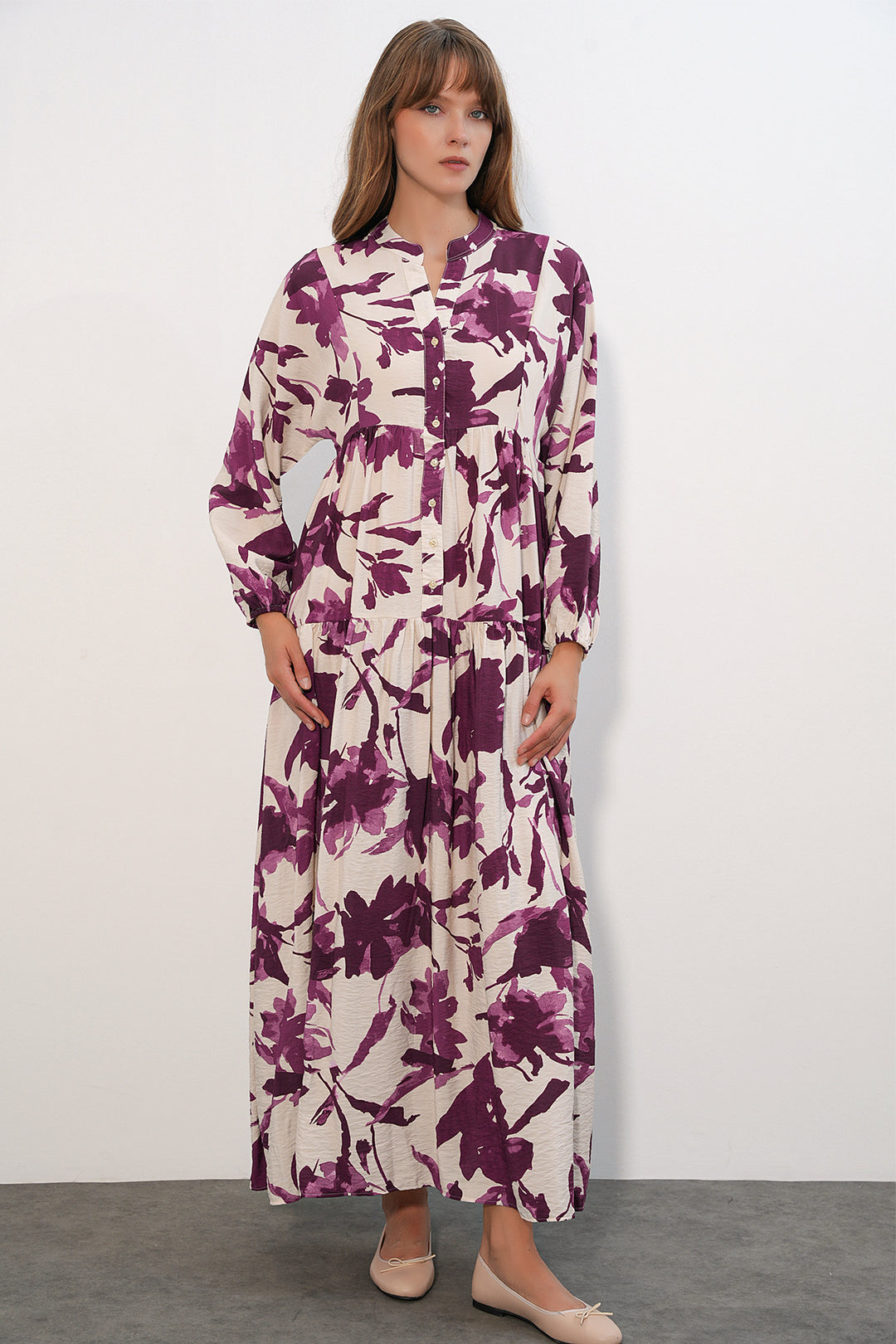Bigdart Robe longue modeste Lilies pour femme 2593 - Rose foncé