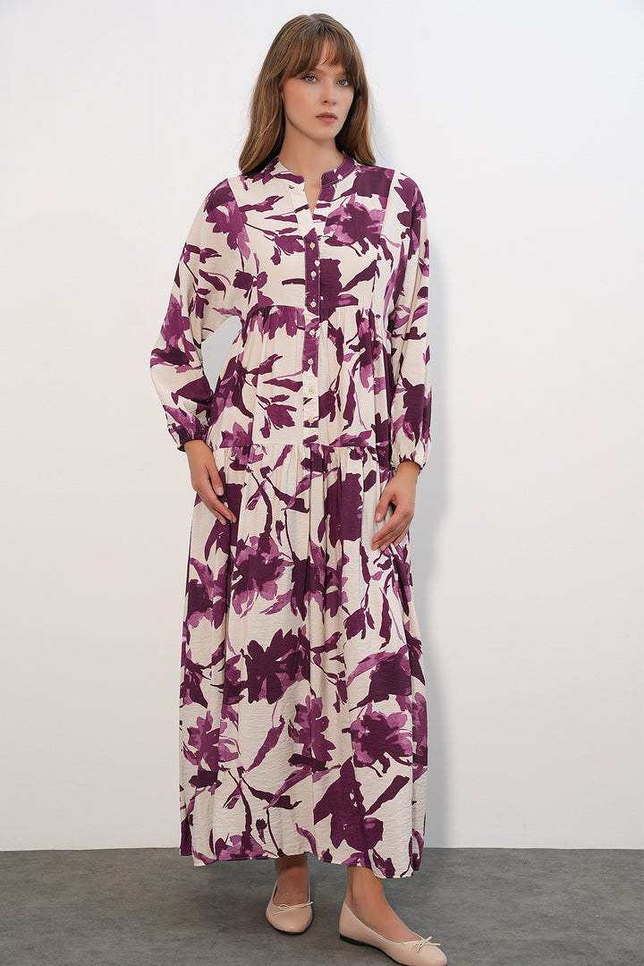 Bigdart Robe longue modeste Lilies pour femme 2593 - Rose foncé