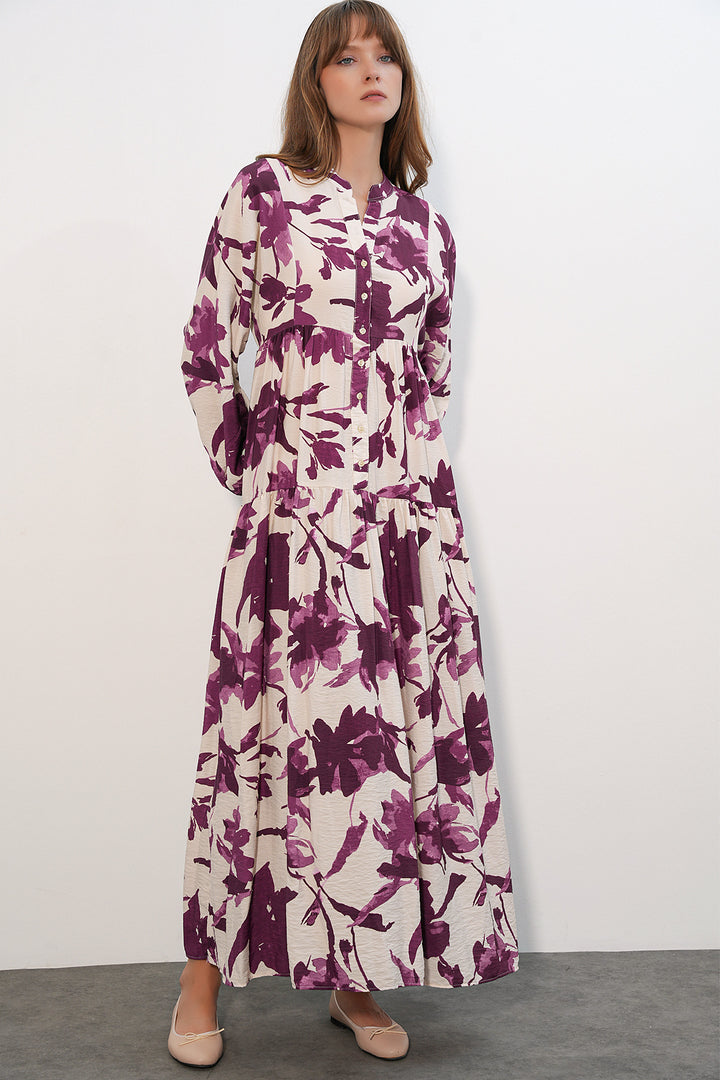 Bigdart Robe longue modeste Lilies pour femme 2593 - Rose foncé