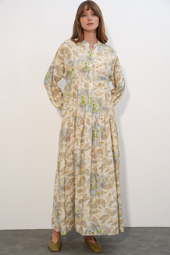 Bigdart Robe longue modeste en tissu Lys pour femme 2593 - Jaune