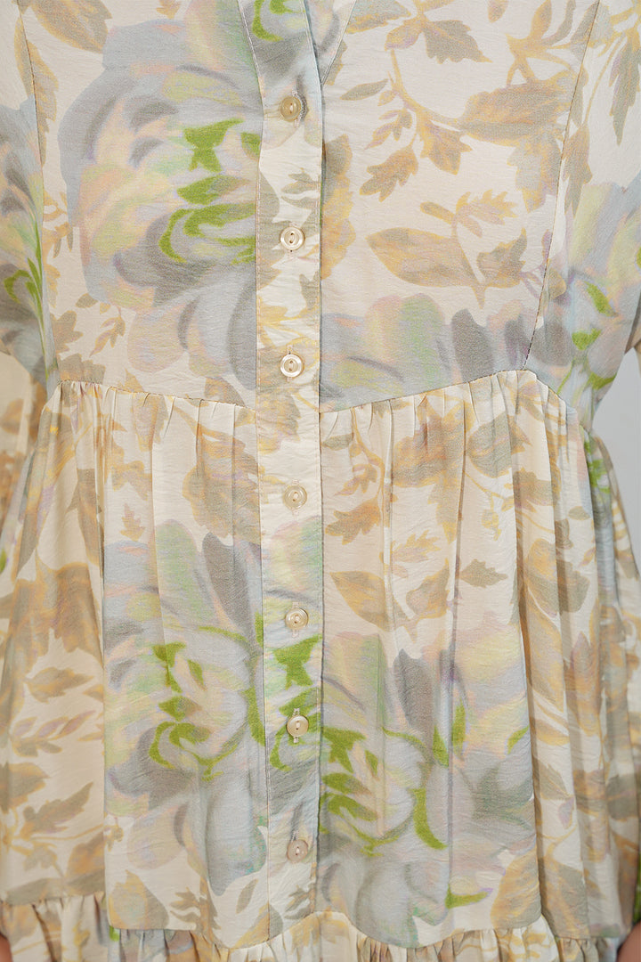 Bigdart Robe longue modeste en tissu Lys pour femme 2593 - Jaune