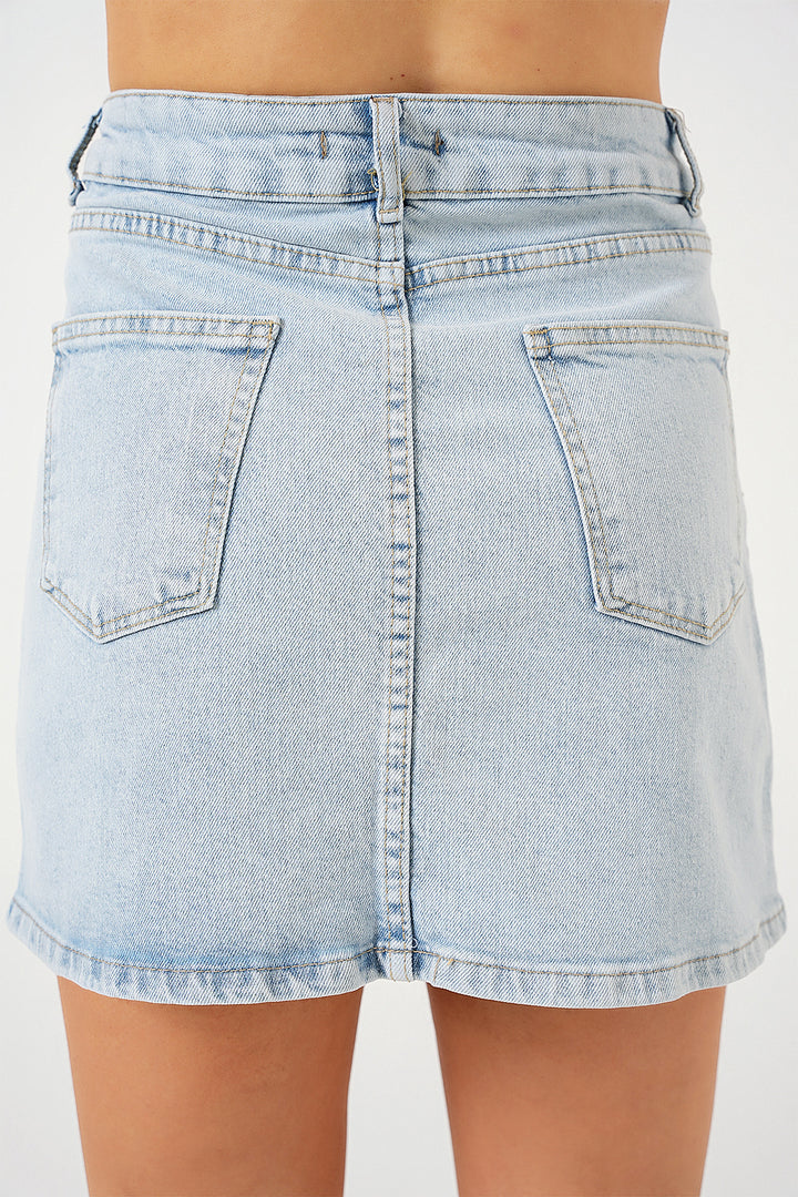 Bigdart Jupe en Jean Mini Femme 8049 - Bleu