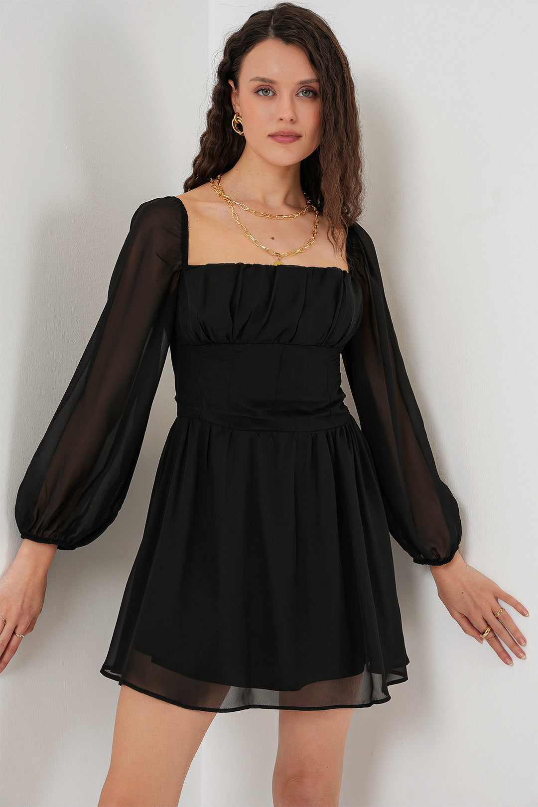 Bigdart Kadın Mini Tül Elbise 2514 - Noir