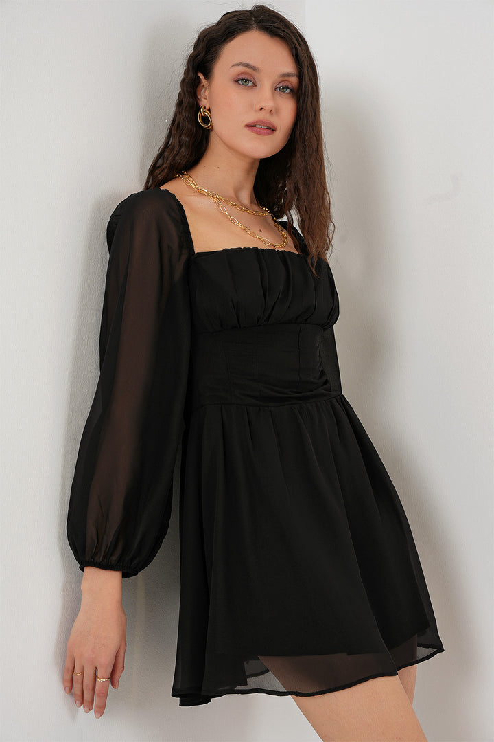 Bigdart Kadın Mini Tül Elbise 2514 - Noir