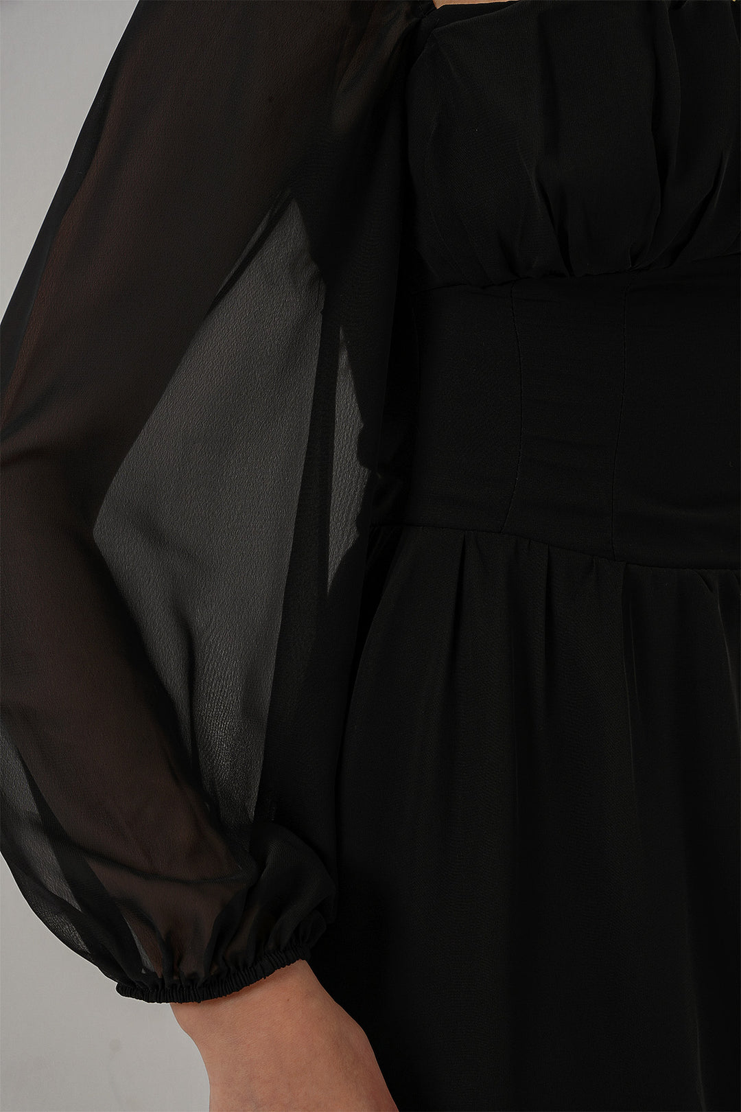 Bigdart Kadın Mini Tül Elbise 2514 - Noir