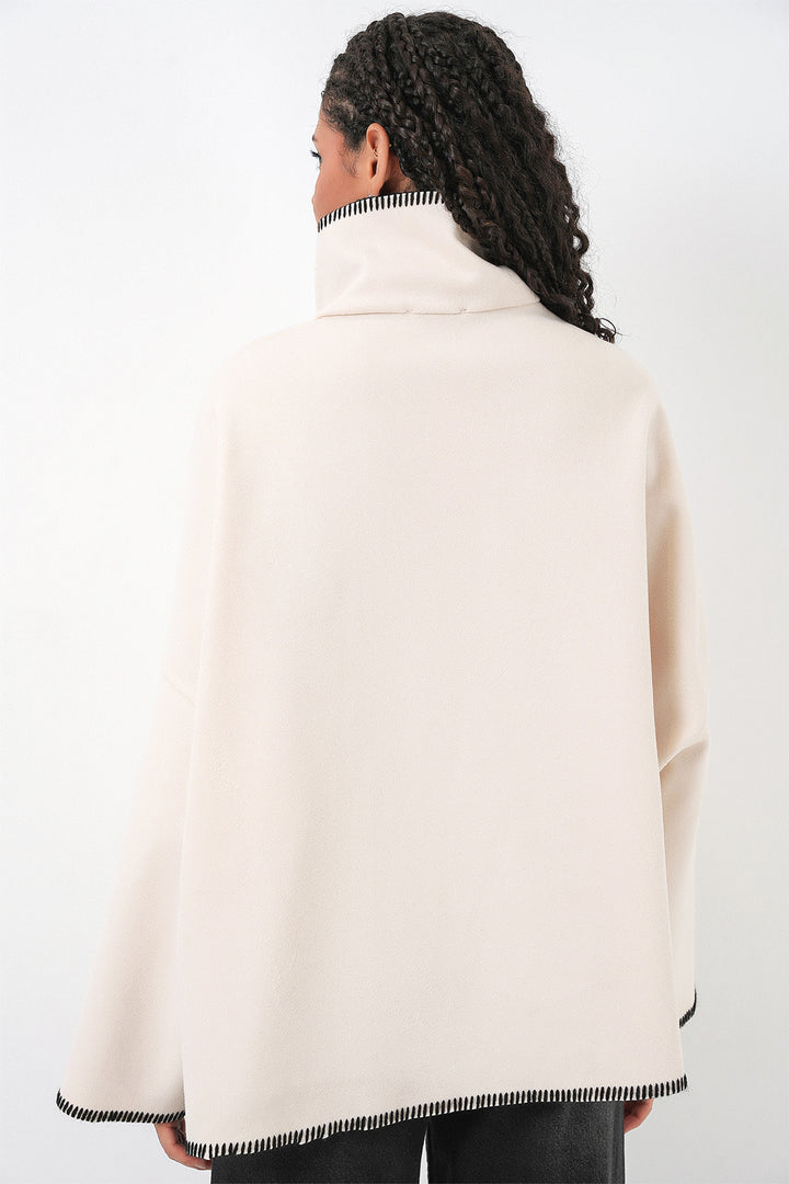 Bigdart Veste en laine avec broderie pour femme 9167 - Écru