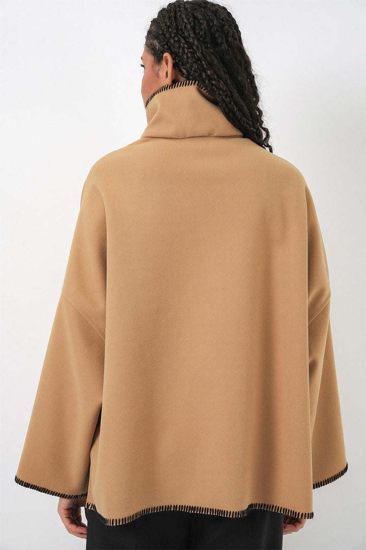 Bigdart Veste en Laine Brodée Femme 9167 - Moutarde