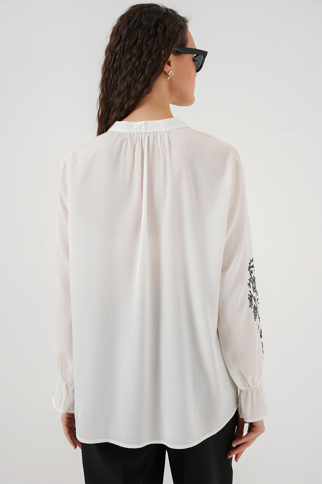 Bigdart Kadın Nakışlı Örme Bluz 941 - Blanc