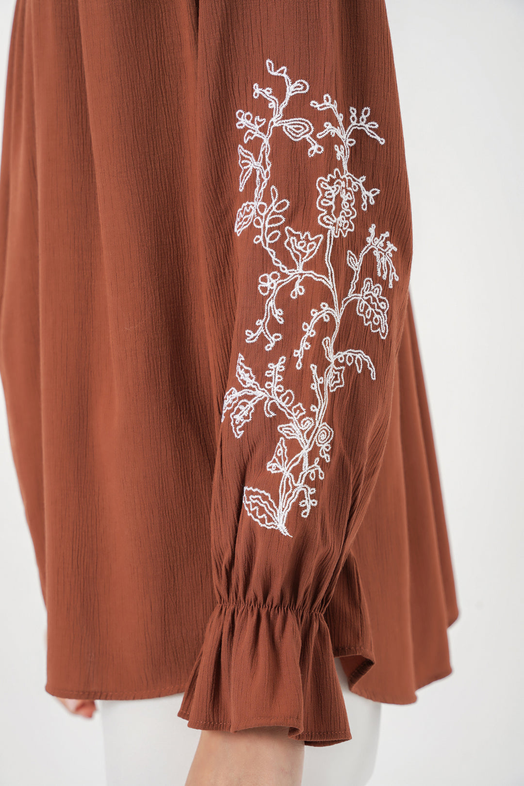 Bigdart Blouse tricotée brodée pour femme 941 - Terre cuite