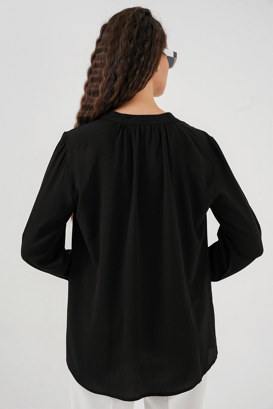 Bigdart Kadın Nakışlı Örme Bluz 941 - Noir