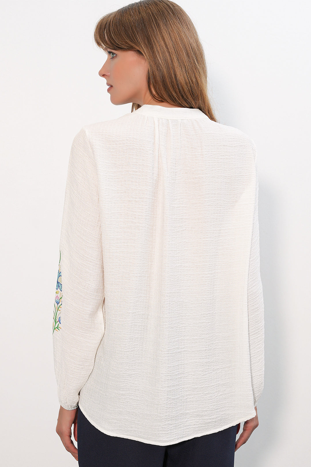 Bigdart Blouse oversize brodée pour femme 1000 - Blanc