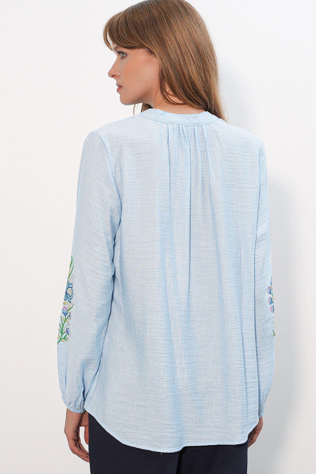 Bigdart Blouse oversize brodée pour femme 1000 - Bleu