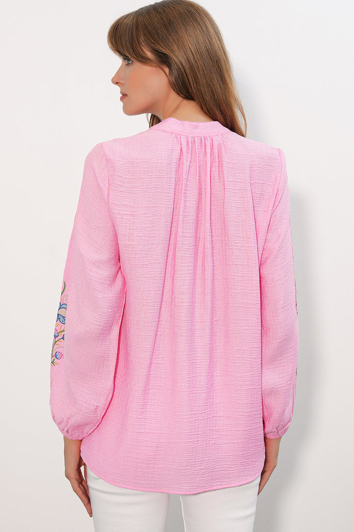 Bigdart Blouse oversize brodée pour femme 1000 - Rose