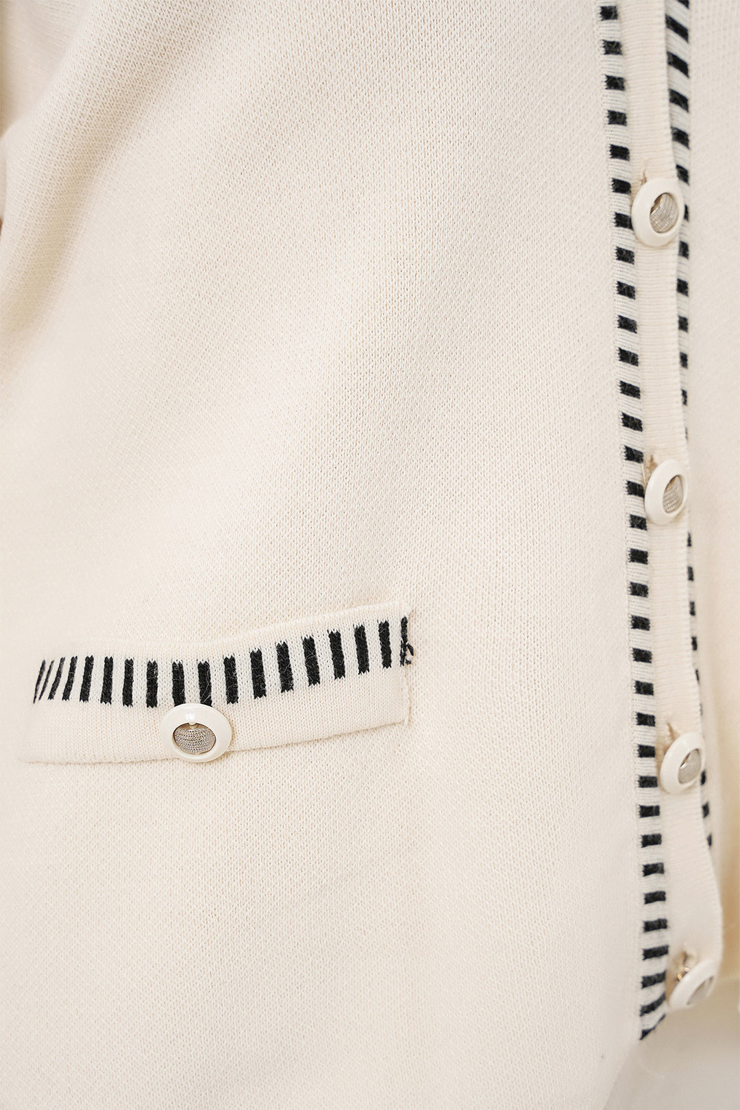 Bigdart Ensemble Tricot Cardigan avec Broderie et Pantalon pour Femmes 15963 - Écru