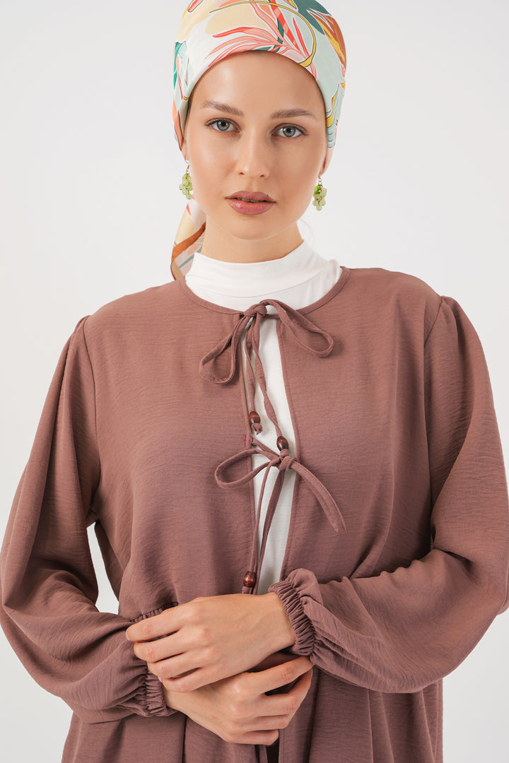 Bigdart Ensemble Tunique Pantalon à Lacets Femme 6744 - Rose Poudré