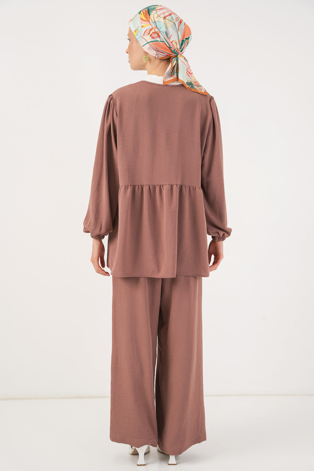 Bigdart Ensemble Tunique Pantalon à Lacets Femme 6744 - Rose Poudré