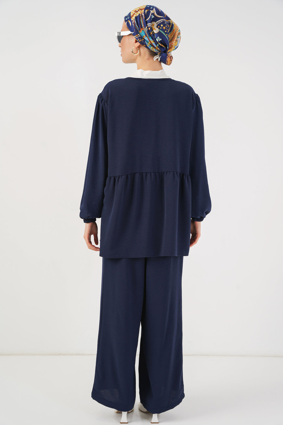Bigdart Ensemble Tunique Pantalon à Lacets Femme 6744 - Bleu marine