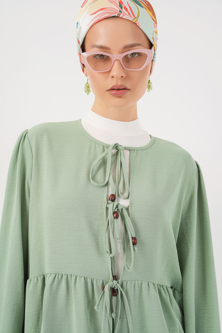 Bigdart Ensemble Tunique Pantalon à Lacets Femme 6744 - Menthe