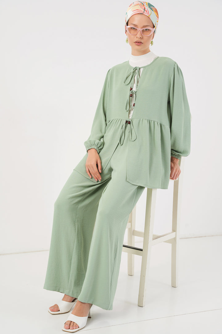Bigdart Ensemble Tunique Pantalon à Lacets Femme 6744 - Menthe
