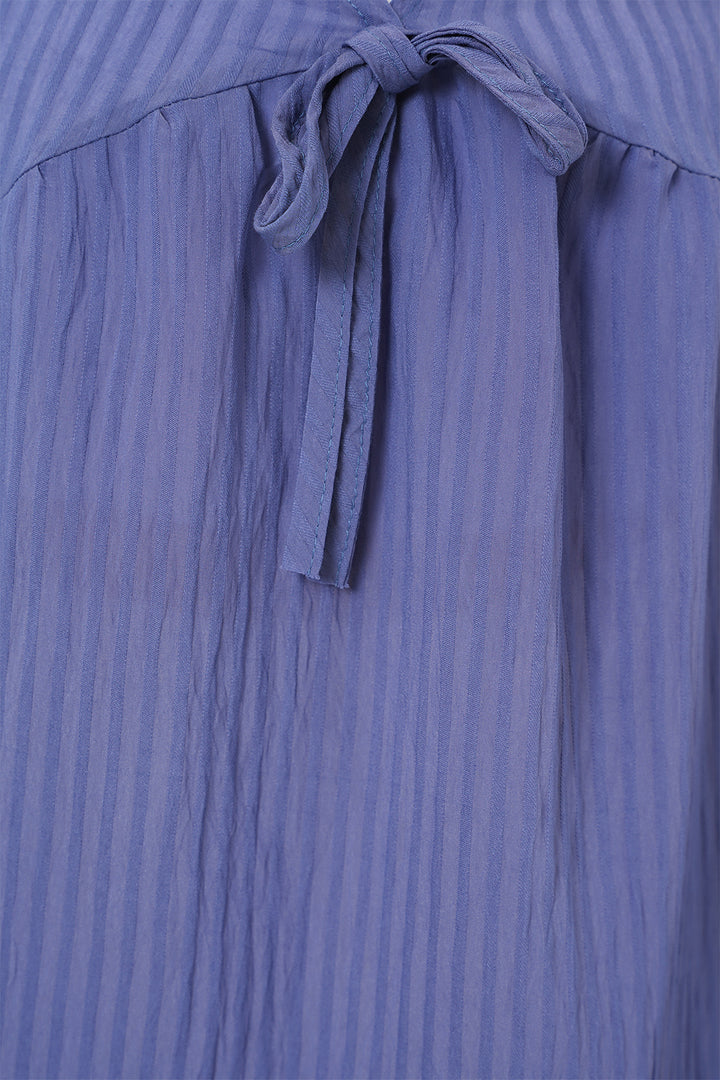 Bigdart Blouse à Manches Longues à Lacets pour Femme 946 - Indigo