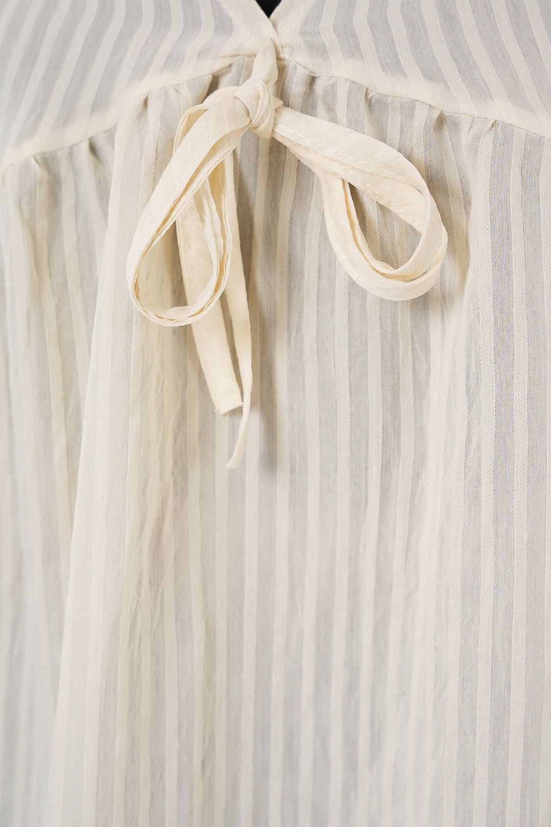 Bigdart Blouse à manches longues avec lacets devant pour femme 946 - Crème