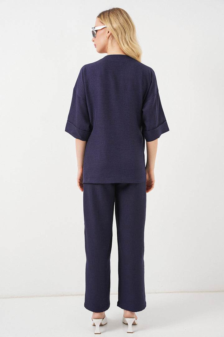 Bigdart Ensemble top et bas noué à l'avant femme 6745 - Bleu marine
