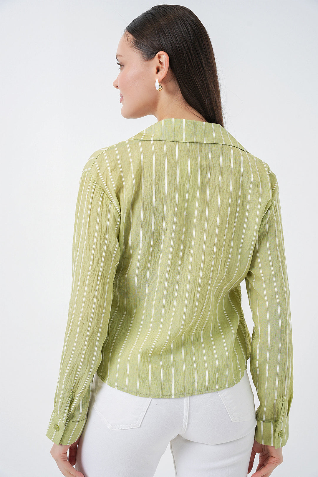 Bigdart Chemise Rayée Femme à Nouer 20362 - e.Vert
