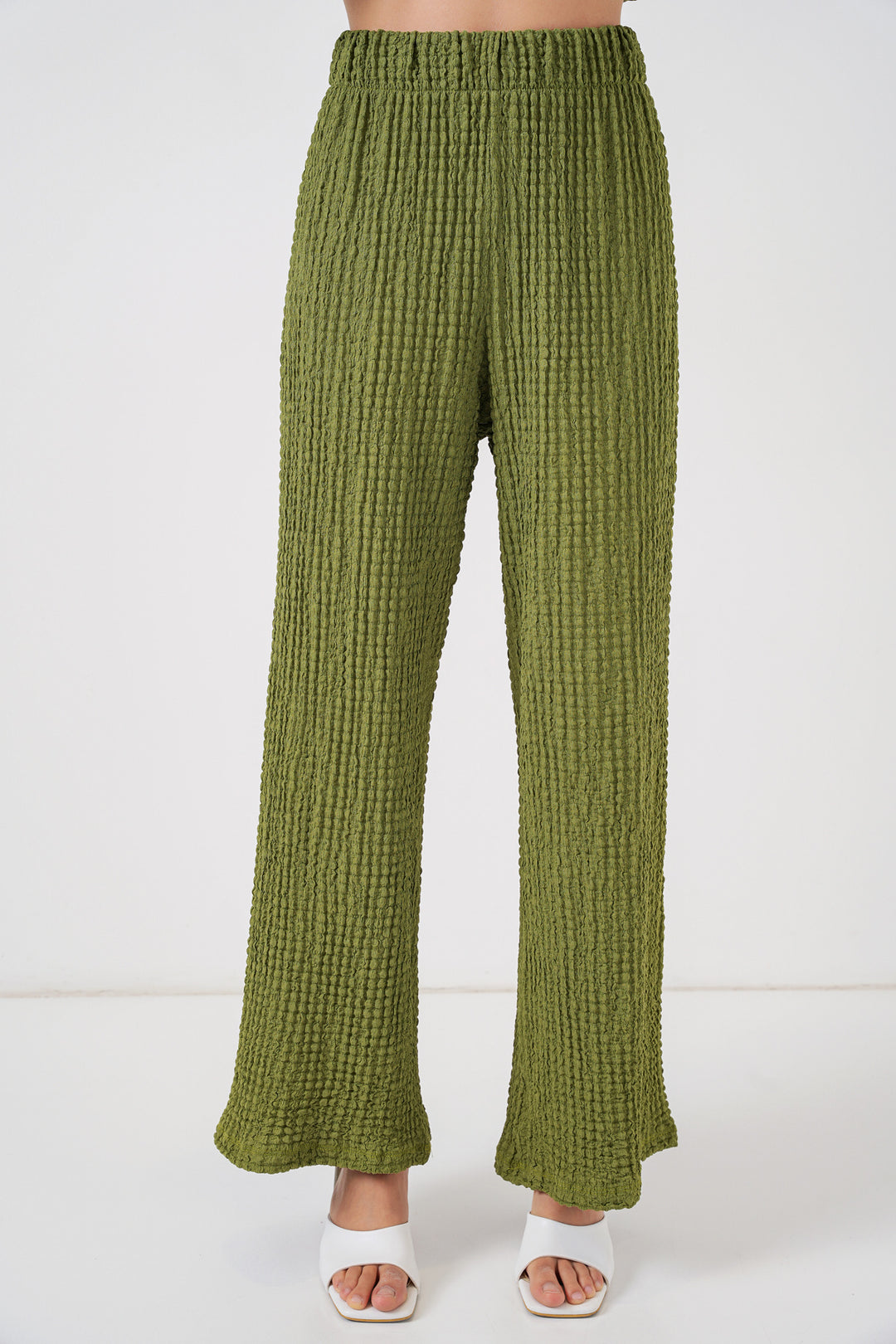 Bigdart Ensemble Tunique Pantalon en Tricot Femme 30052 - e.Vert