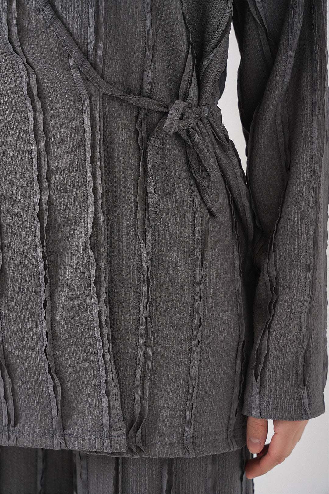 Bigdart Ensemble pantalon kimono tricoté pour femme 30067 - Gris