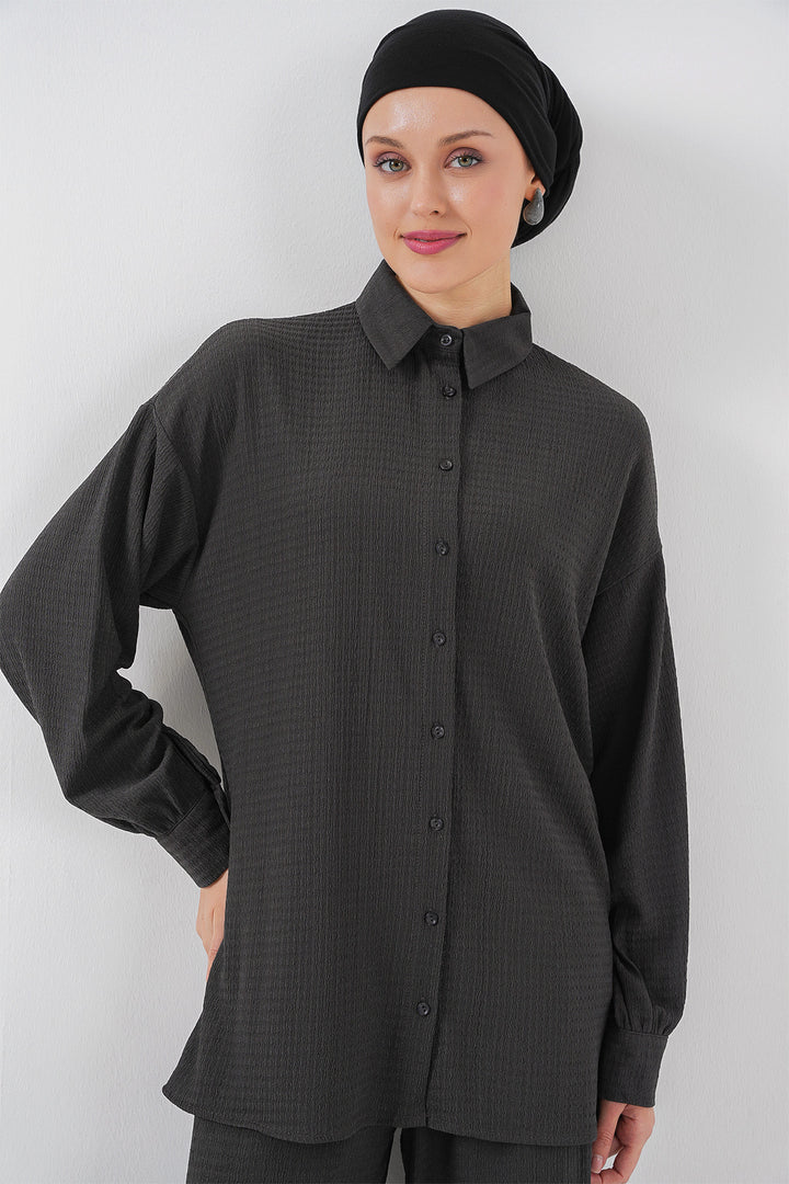 Bigdart Ensemble Haut Bas Tricoté Femme 6711 - Anthracite
