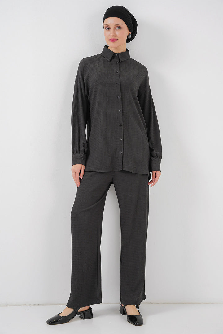 Bigdart Ensemble Haut Bas Tricoté Femme 6711 - Anthracite
