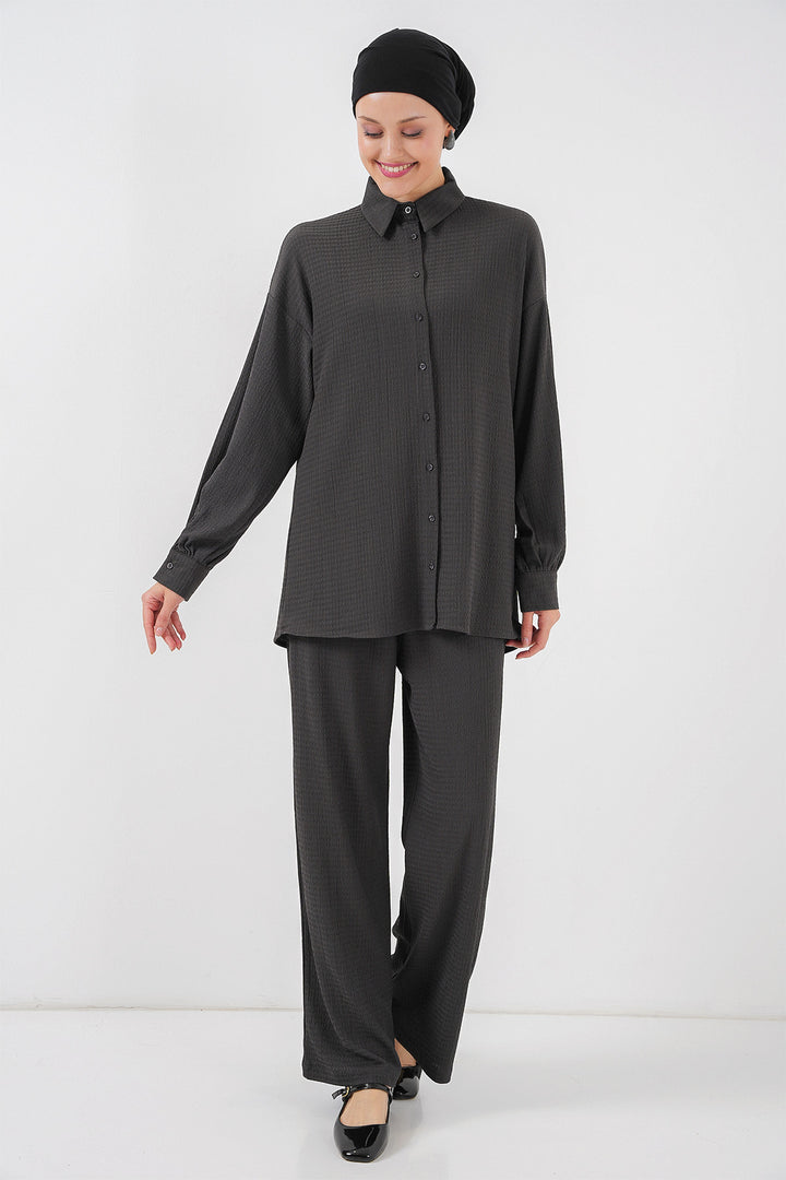Bigdart Ensemble Haut Bas Tricoté Femme 6711 - Anthracite