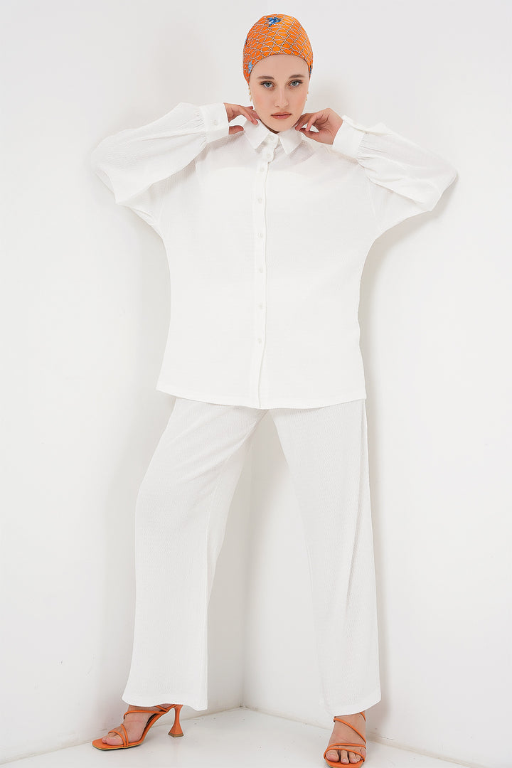 Bigdart Ensemble Modeste Tricot Femme 6711 - Blanc