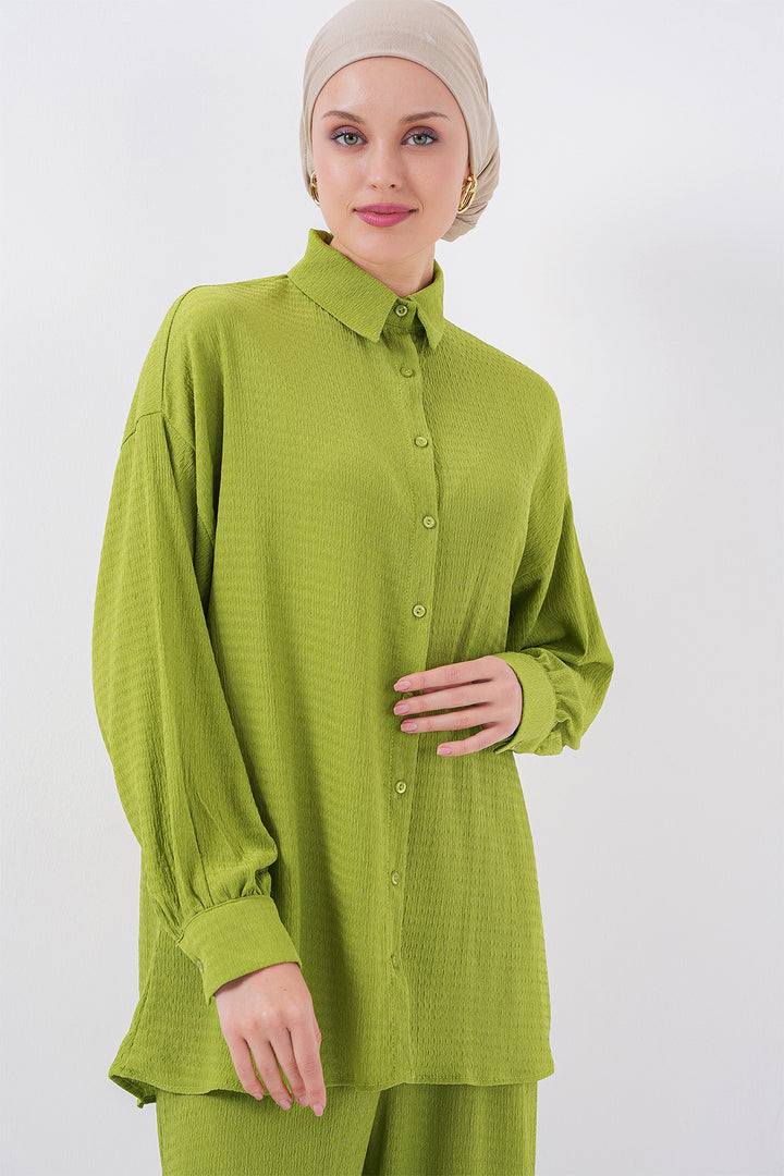 Bigdart Ensemble de vêtements de modestie tricoté pour femme 6711 - Vert clair