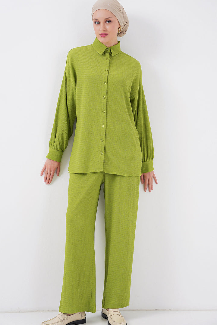 Bigdart Ensemble de vêtements de modestie tricoté pour femme 6711 - Vert clair