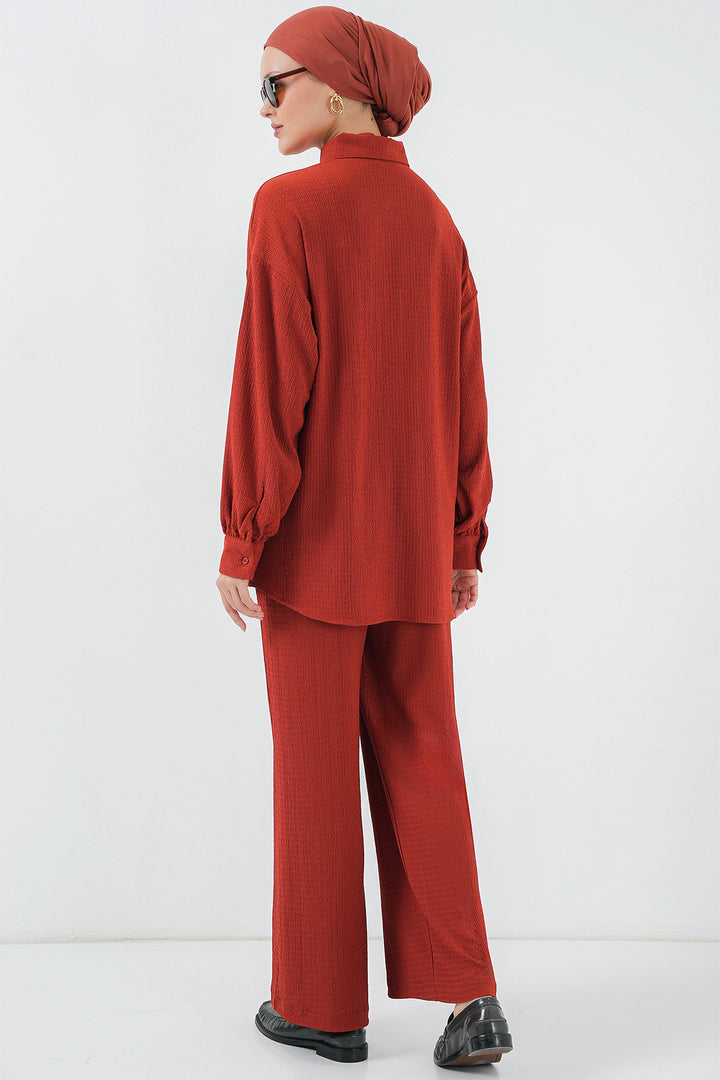 Bigdart Ensemble Haut Bas Tricoté Femme 6711 - Terre cuite