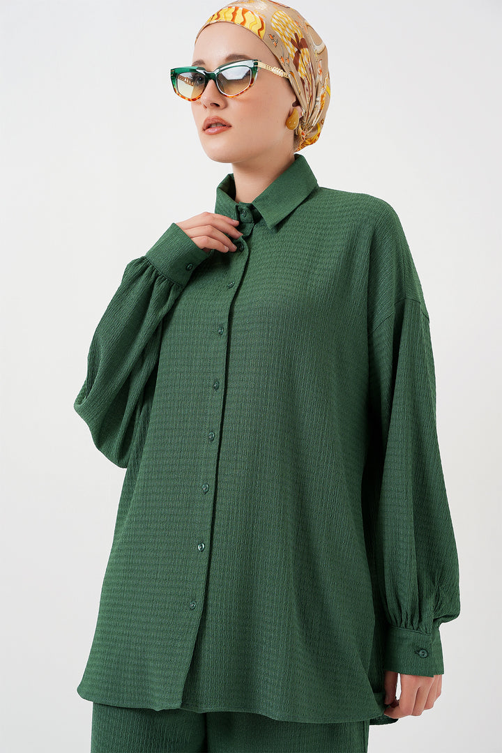 Bigdart Ensemble supérieur et inférieur en tricot pour femmes 6711 - Vert émeraude