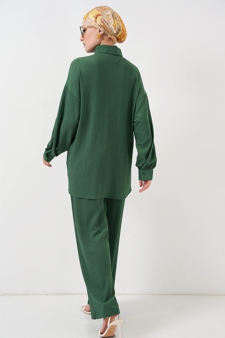 Bigdart Ensemble supérieur et inférieur en tricot pour femmes 6711 - Vert émeraude